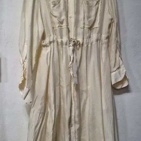 [BUNJANG] Kim Seo Ryong Cupro Shirt Dress / 김서령 쿠프라  셔츠 원피스
