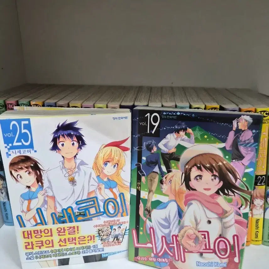 [BUNJANG] Nisekoi Complete Manga Set Volumes 1-25 / 니세코이 1~25권 완결(소쟝용)깨끗(상태좋음)