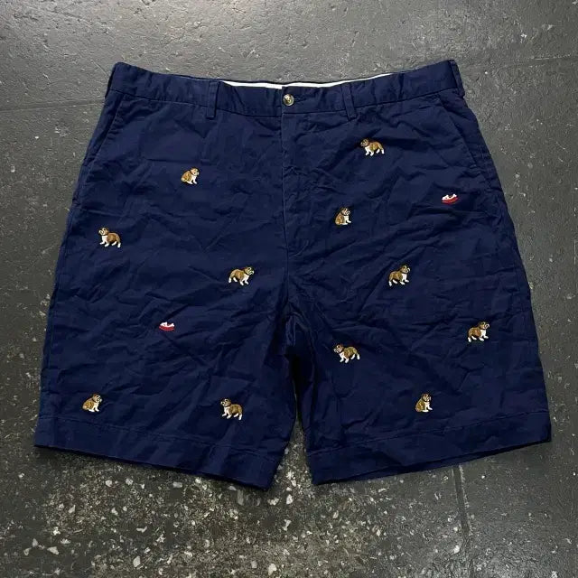 [BUNJANG] Polo Ralph Lauren New Bulldog Embroidered Pattern Shorts / 38 폴로 신형 불독 자수 패턴 반바지