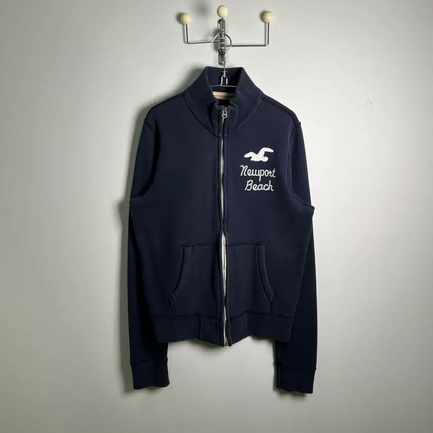 [BUNJANG] Hollister Y2K Navy Cotton Zip-Up Jacket (L) / 홀리스터 Y2K 네이비 코튼 집업 자켓 L