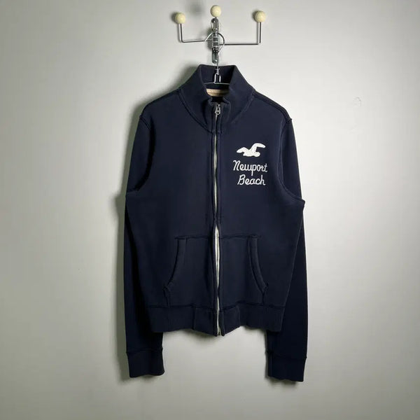 [BUNJANG] Hollister Y2K Navy Cotton Zip-Up Jacket (L) / 홀리스터 Y2K 네이비 코튼 집업 자켓 L