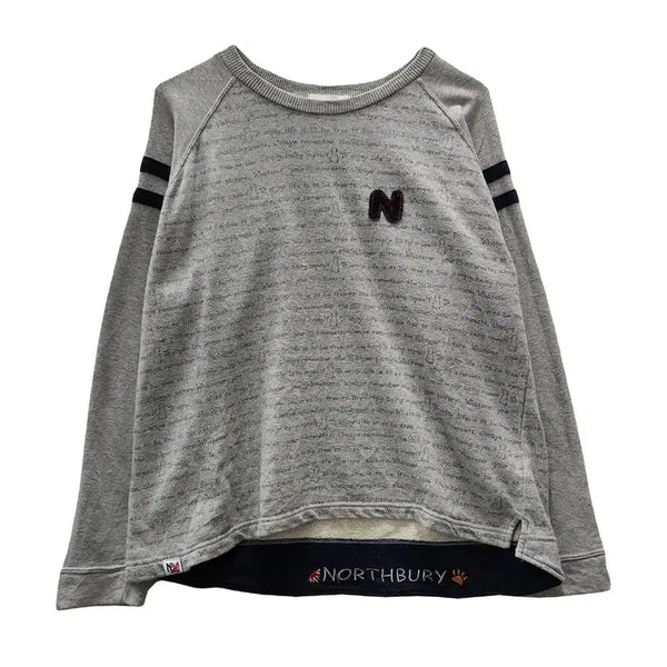 [BUNJANG] Vintage Kitsch Casual Lettering Raglan Sweatshirt L / 빈티지 키치 캐주얼 레터링 래글런 맨투맨 L