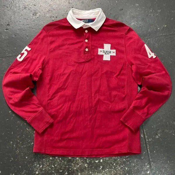 [BUNJANG] Polo 95 Swiss Rugby Polo Shirt / 95 폴로 스위스 럭비 카라티