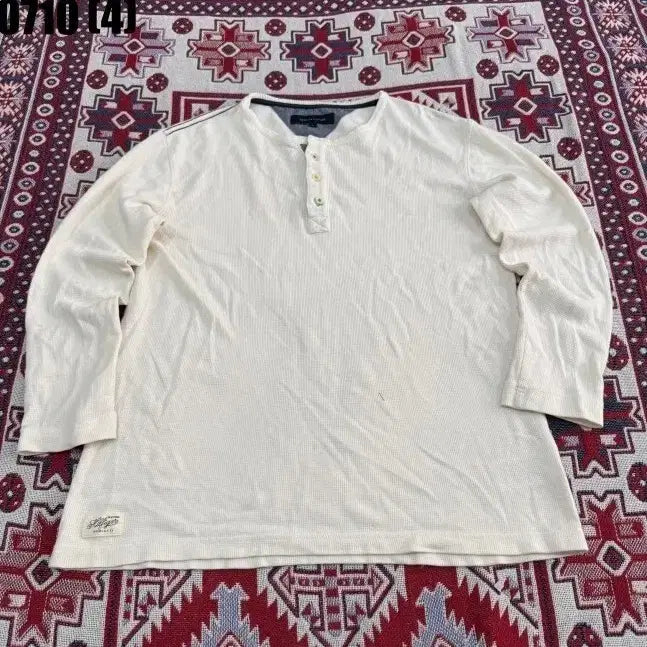 [BUNJANG] Tommy Hilfiger Long Sleeve Waffle Henley T-Shirt Size S / 타미힐피거 헨리넥 긴팔 와플티 S 0710
