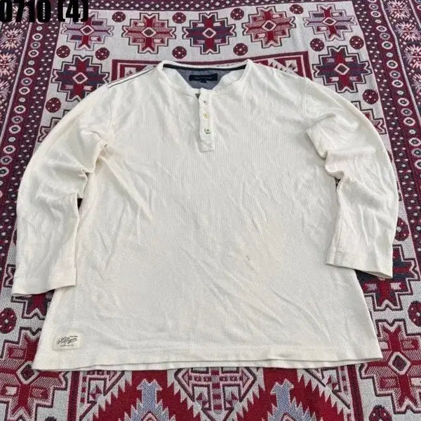 [BUNJANG] Tommy Hilfiger Long Sleeve Waffle Henley T-Shirt Size S / 타미힐피거 헨리넥 긴팔 와플티 S 0710