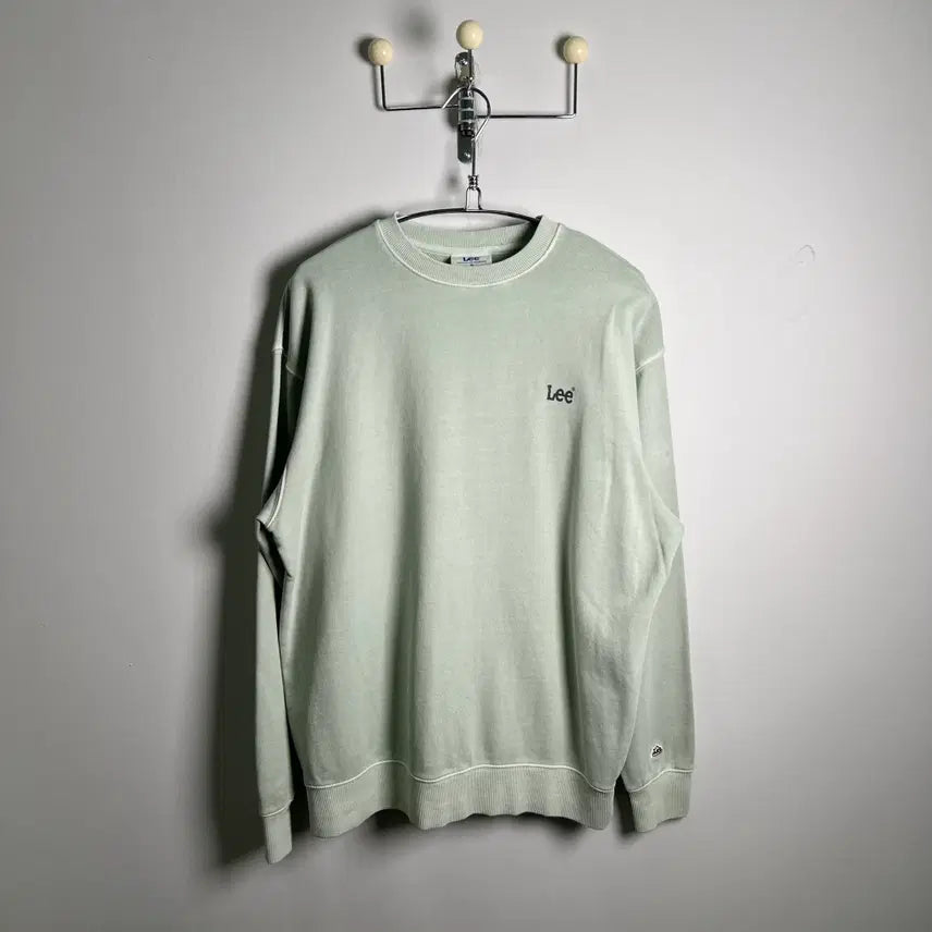 [BUNJANG] Lee Pistachio Mint Cotton Sweatshirt M / Lee 리 피스타치오 민트 코튼 맨투맨 M