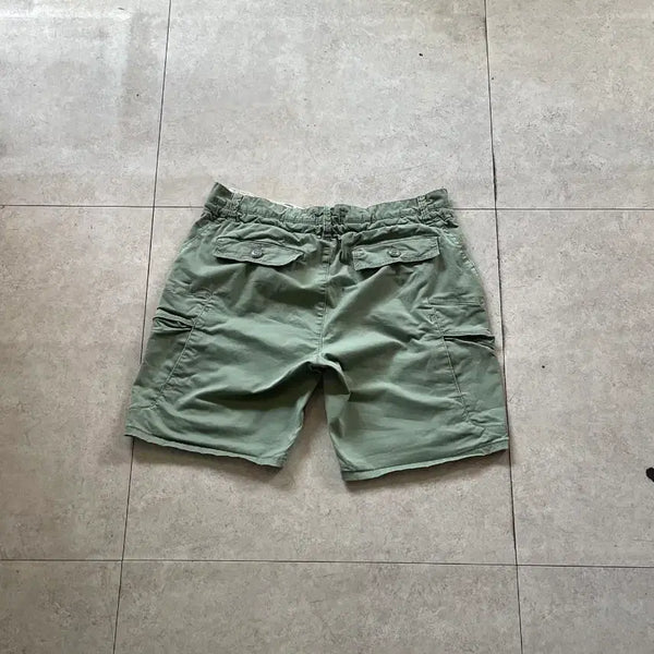 [BUNJANG] D.Green Khaki Cargo Shorts / 디그린 카키 카고 반바지