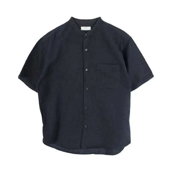 [BUNJANG] Uniqlo Men's Cotton Linen Mandarin Collar Short Sleeve Shirt (L) / 유니클로 (MEN - L) 코튼 린넨 차이나넥 반팔 셔츠