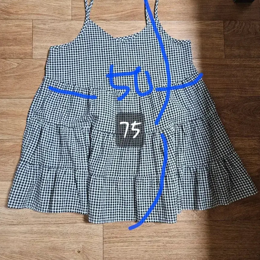 [BUNJANG] Check Pattern Bustier Mini Dress / 뷔스띠에 원피스