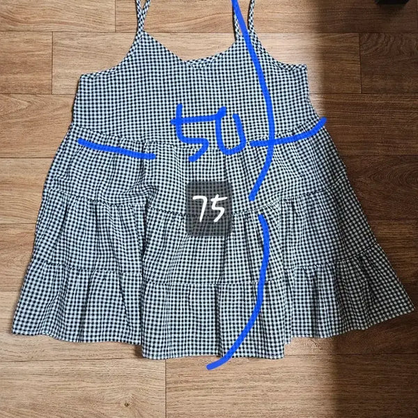 [BUNJANG] Check Pattern Bustier Mini Dress / 뷔스띠에 원피스