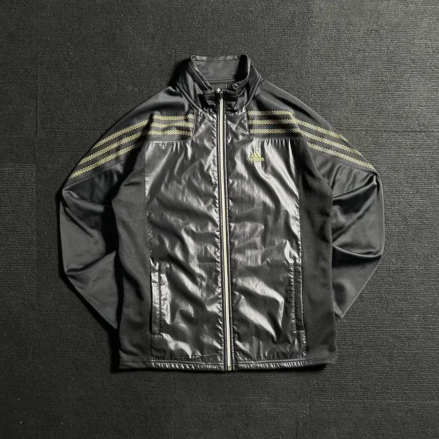[BUNJANG] Adidas Old School Black/Gold Windbreaker Jersey M / 아디다스 올드스쿨 검골 바람막이 져지