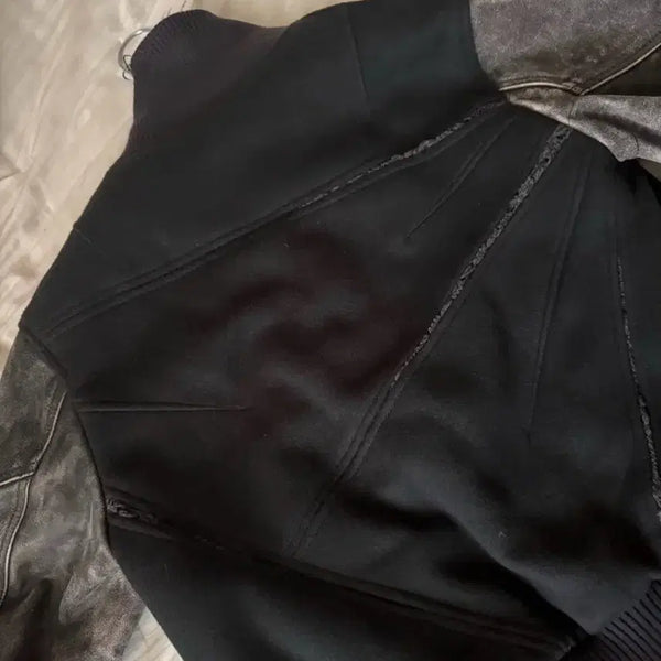 [BUNJANG] EXLIM Varsity Jacket Charcoal XS / 엑슬림 바시티 xs