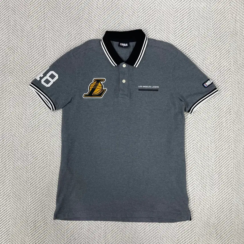 [BUNJANG] NBA Lakers Short-Sleeve Polo T-Shirt / NBA 레이커스 반팔 카라 티셔츠