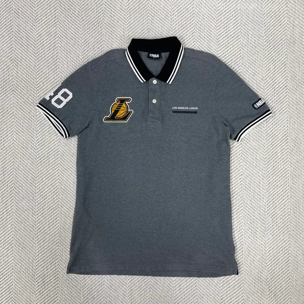 [BUNJANG] NBA Lakers Short-Sleeve Polo T-Shirt / NBA 레이커스 반팔 카라 티셔츠