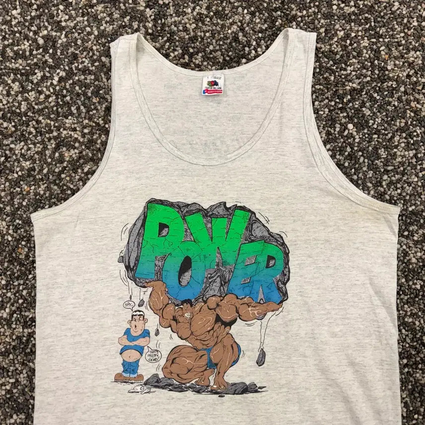 [BUNJANG] Fruit of the Loom 90s Muscle Tank Top Sleeveless Made in USA (L) / [L] 90s 프룻오브더룸 머슬 탱크탑 슬리브리스 made in USA