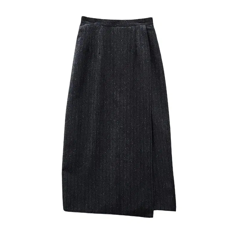 [BUNJANG] Ethnic Rainstripe Wrap Style Skirt / 에스닉 레인스트라이프 랩스타일 스커트