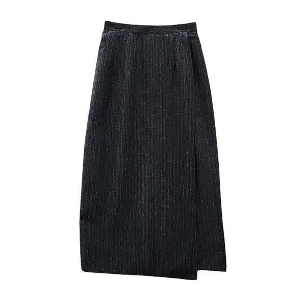 [BUNJANG] Ethnic Rainstripe Wrap Style Skirt / 에스닉 레인스트라이프 랩스타일 스커트