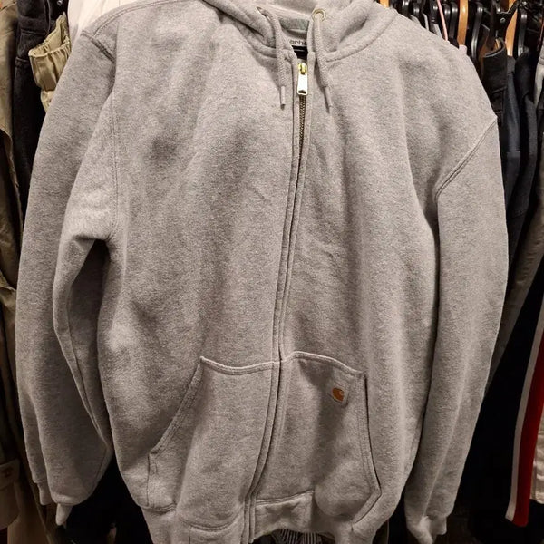 [BUNJANG] Carhartt Fleece Lined Hooded Zip-Up Sweatshirt Grey Size S / 칼하트 기모 후드집업 그레이s