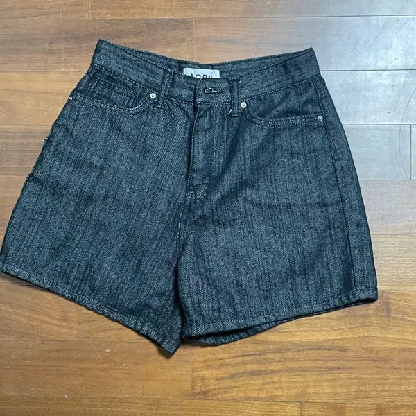 [BUNJANG] ACRO Denim Short Pants Black / ACRO 데님 숏팬츠 블랙