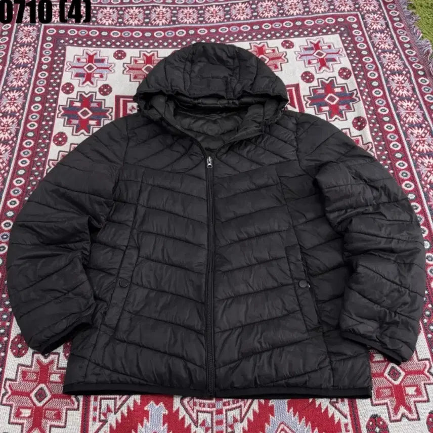 [BUNJANG] Well Spring Lightweight Padded Hooded Jacket Black / Well Spring 경량 패딩 후드 자켓 블랙