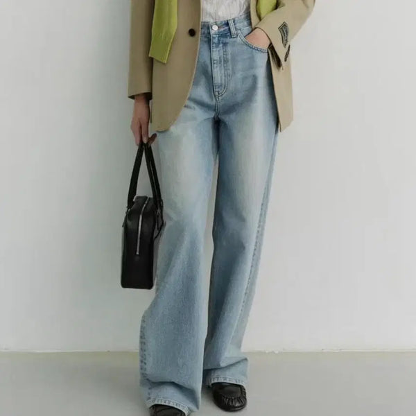 [BUNJANG] DUNST Light Wash Denim Wide Pants M / 던스트 연청 데님 와이드 팬츠 M