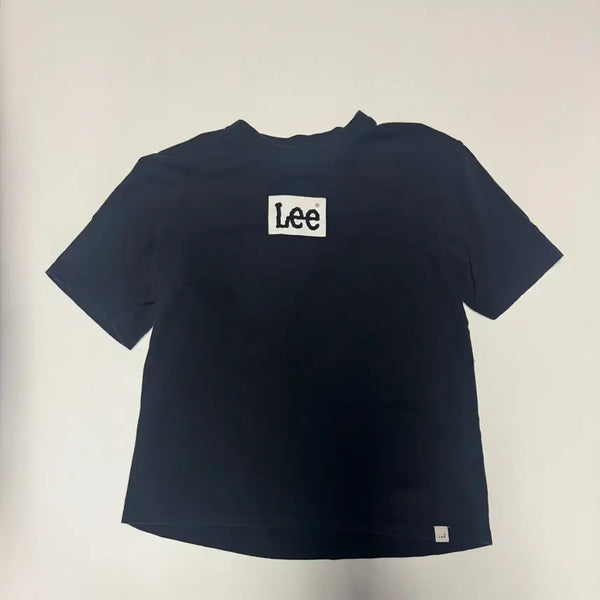 [BUNJANG] Lee Black Box Spell Logo Short Sleeve T-Shirt / 여성 Lee 리 박스 스펠로고 반팔 티셔츠 M 블랙