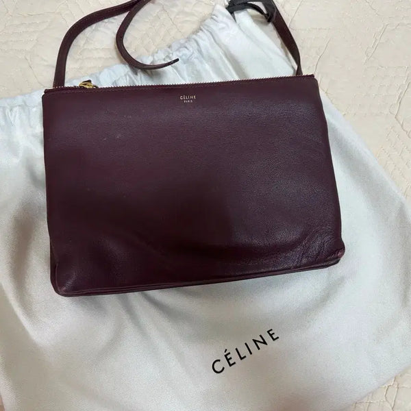 [BUNJANG] Celine Trio Bag Burgundy / 셀린느 트리오백 버건디컬러