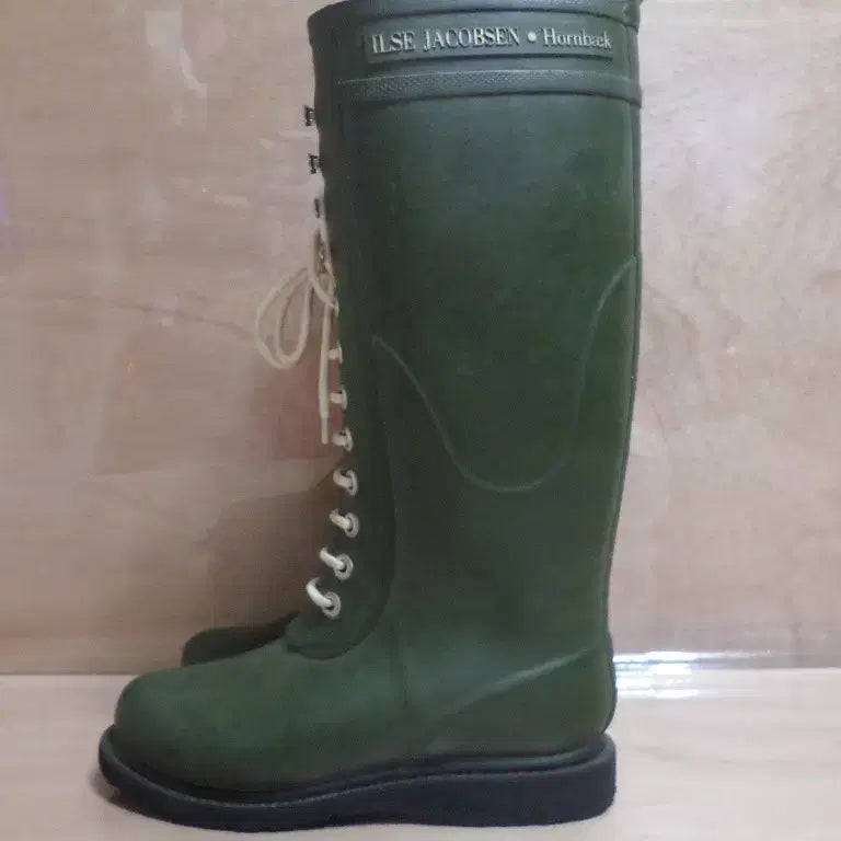 [BUNJANG] Ise Jacob Lace-Up Long Rain Boots / 후루룩구제2 245 일세야콥센 레이스업 롱 레인 부츠260710
