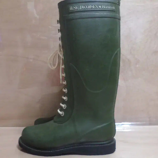 [BUNJANG] Ise Jacob Lace-Up Long Rain Boots / 후루룩구제2 245 일세야콥센 레이스업 롱 레인 부츠260710