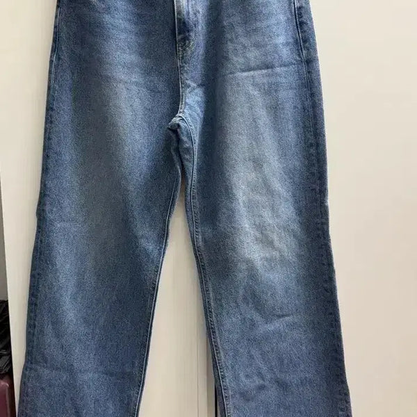 [BUNJANG] Dunst Dark Blue Denim Wide Pants L / 던스트 진청 데님 와이드 팬츠 L