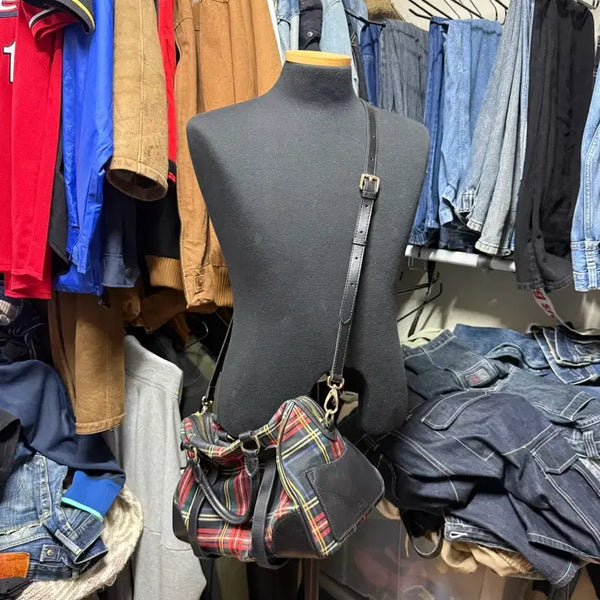 [BUNJANG] Polo Ralph Lauren Tartan Check Mini Boston Bag / 폴로 랄프 로렌 타탄체크 미니 보스턴백