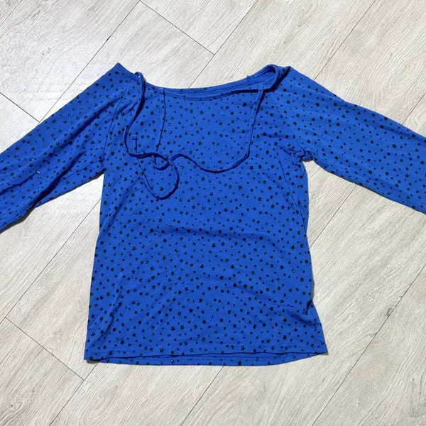 [BUNJANG] Jigushop Vintage Glitter Star 7-Sleeve T-Shirt / 지구샵 빈티지 글리터 별 7부티