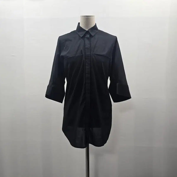 [BUNJANG] MICHAA Black 3/4 Sleeve Blouse / 0123 MICHAA 미샤 블랙 7부 셔츠 블라우스