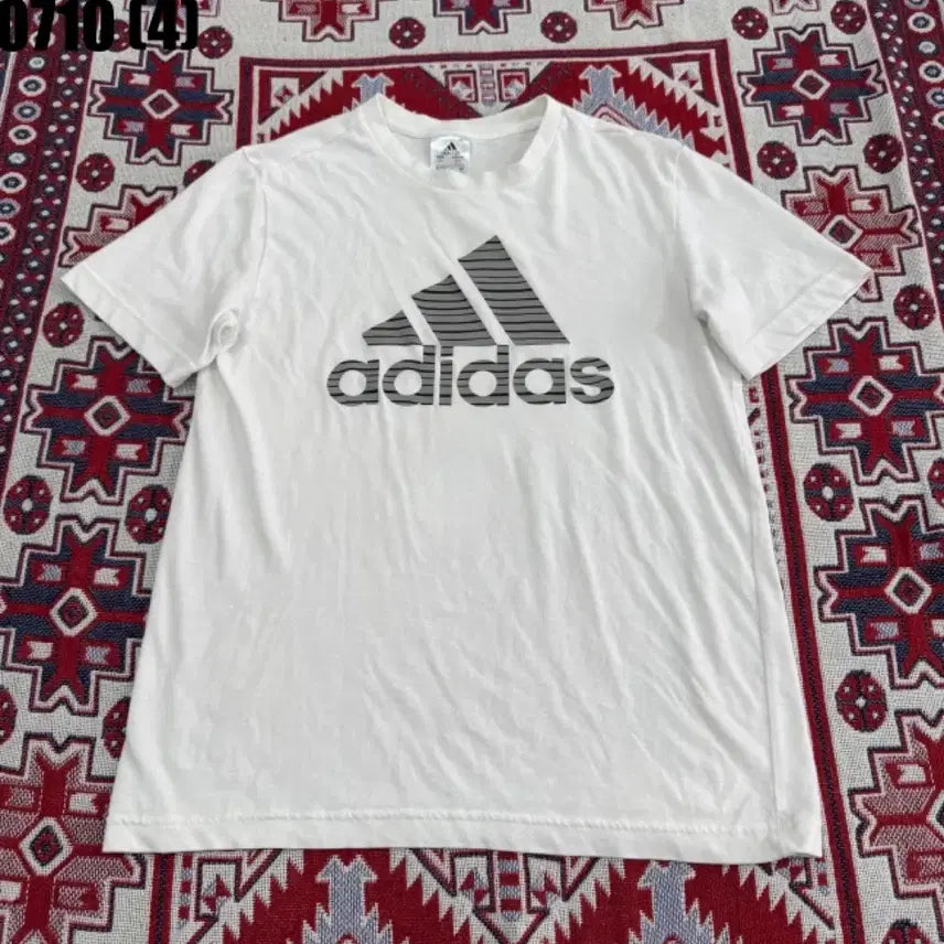 [BUNJANG] Adidas Logo Short Sleeve T-Shirt White / 아디다스 로고 반팔 티셔츠 화이트