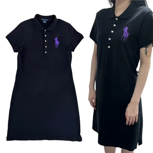 [BUNJANG] Polo Ralph Lauren Black Big Pony Dress / 폴로 랄프로렌 블랙 빅포니 원피스 (No.39)