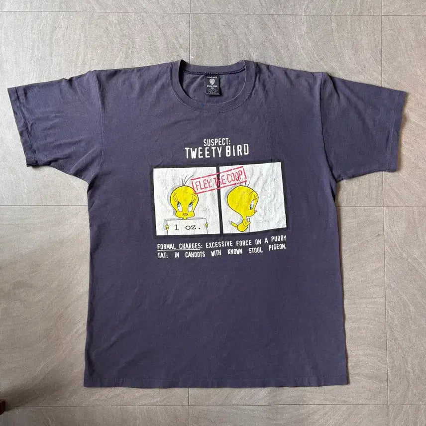 [BUNJANG] 1990s Tweety Bird Short Sleeve T-Shirt Navy XL / 90년대 미국 생산 빈티지 트위티 반팔 티셔츠