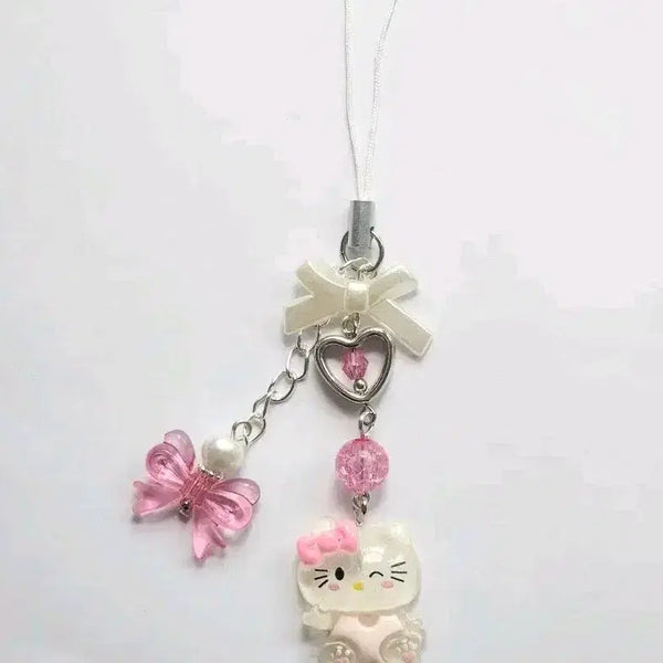 [BUNJANG] Kitty Concept Beaded Keyring / 키티컨셉 비즈키링