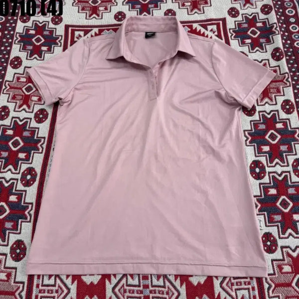 [BUNJANG] CAF Women's Short Sleeve Polo T-Shirt Light Pink / CAF 반팔 카라티