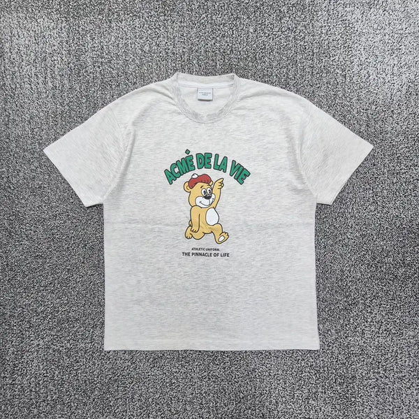[BUNJANG] ADLV (Acme de la vie) Vintage Bear Arch Logo Oversized T-Shirt / 빈티지9. 아크메드라비 ADLV 곰돌이 아치로고 오버핏 반팔티