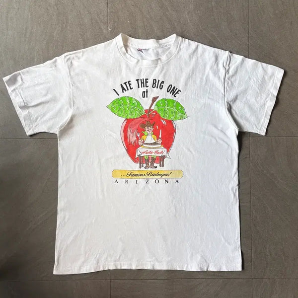 [BUNJANG] Vintage 90s USA Made White T-Shirt - Men's XL / 90년대 미국 생산 화이트 반팔 티셔츠