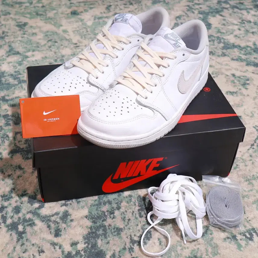 [BUNJANG] Nike Air Jordan 1 Low OG Particle Grey US 8.5 / Jordan 에어조던 1 로우 OG 파티클 그레이 265 나코탭