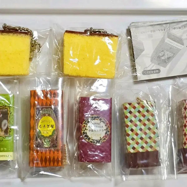 [BUNJANG] Castella Food Gachapon Charm Bundle Set / 카스테라 가챠  음식가챠 키링 일괄