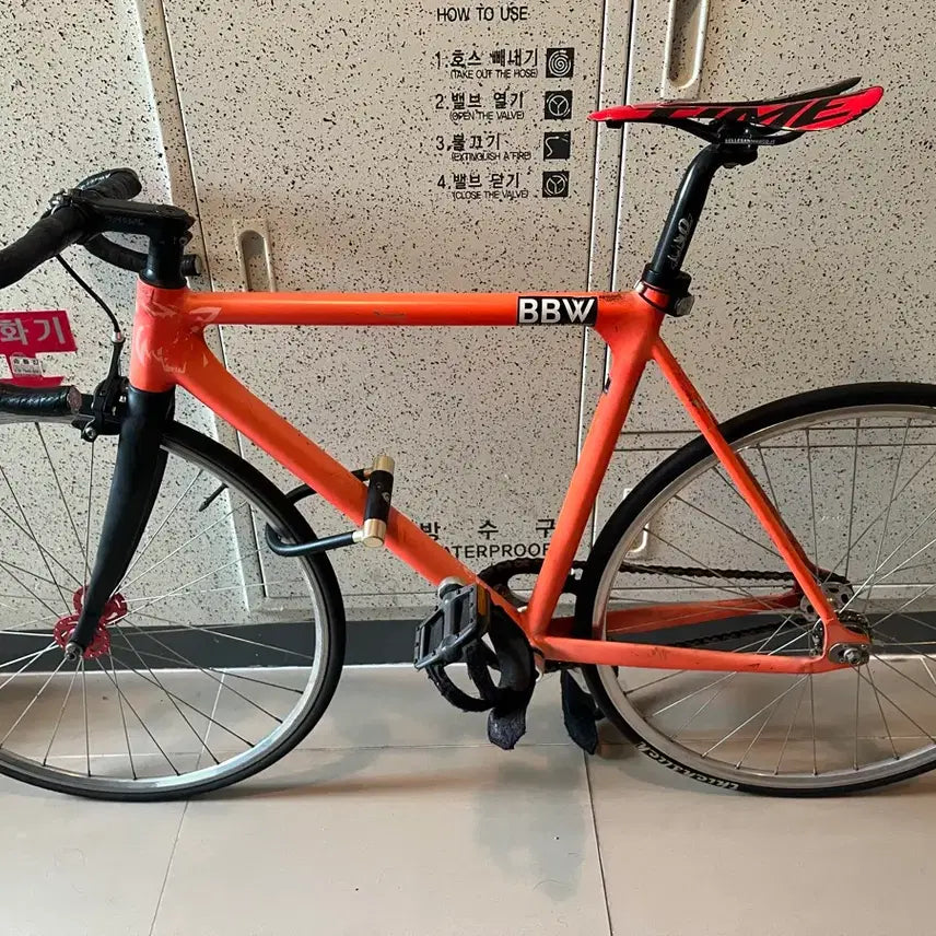 [BUNJANG] Pixie Orange Fixed Gear Bicycle / 픽시 오렌지색