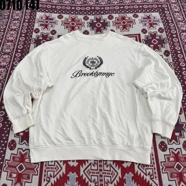 [BUNJANG] Giordano Brooklyn NYC Sweatshirt White L / 지오다노 브룩클린 NYC 맨투맨 화이트 L 0710
