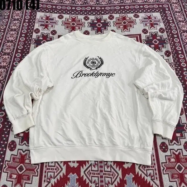 [BUNJANG] Giordano Brooklyn NYC Sweatshirt White L / 지오다노 브룩클린 NYC 맨투맨 화이트 L 0710
