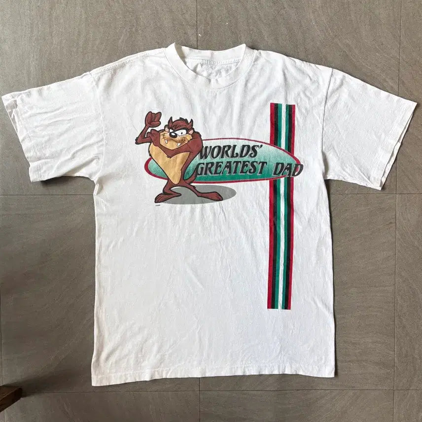 [BUNJANG] 90s Looney Tunes Taz White T-Shirt / 90년대 루니툰즈 테즈 화이트 반팔티