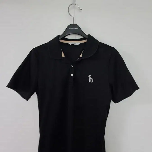 [BUNJANG] Hazzys Golf Women's Black Logo Polo Shirt Size 55 / 헤지스 골프 여성 카라티 55사이즈