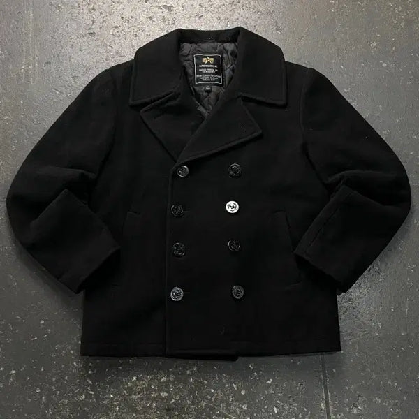 [BUNJANG] Alpha Industries USN Navy Pea Coat / 100 알파인더스트리 USN 미해군 피코트