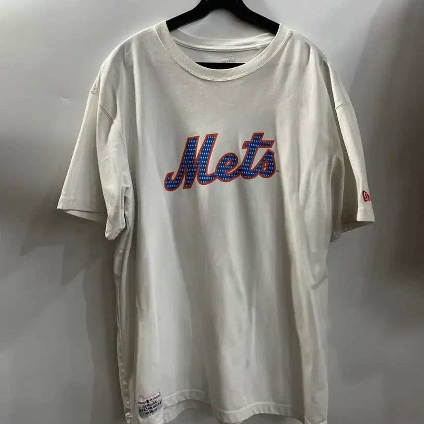 [BUNJANG] New Era MLB New York Mets Off-White T-Shirt XXL / [New Era] MLB 뉴욕 메츠 오프화이트 반팔 티셔츠