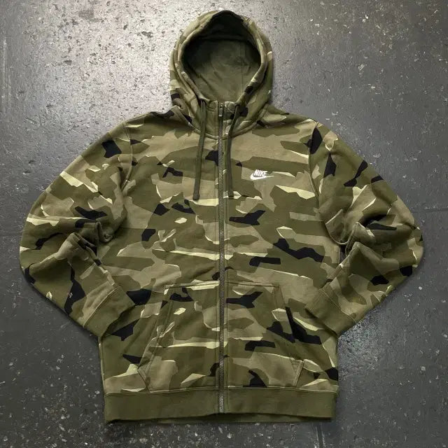 [BUNJANG] Nike Camo Hoodie Zip-Up / 100 나이키 카모 후드집업